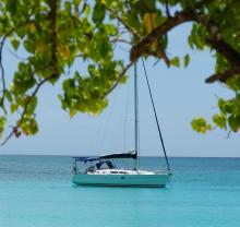 Sun Odyssey 37 : At anchor in The Caribbean